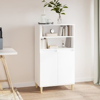  Highboard White 60x36x110 cm Engineered Wood