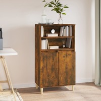  Highboard Smoked Oak 60x36x110 cm Engineered Wood