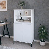  Highboard White 60x36x110 cm Engineered Wood