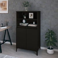  Highboard Black 60x36x110 cm Engineered Wood
