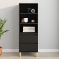  Highboard Black 40x36x110 cm Engineered Wood