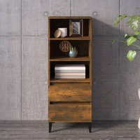  Highboard Smoked Oak 40x36x110 cm Engineered Wood