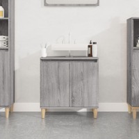  Sink Cabinet Grey Sonoma 58x33x60 cm Engineered Wood