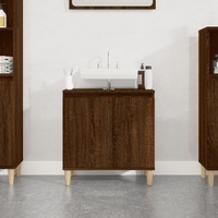  Sink Cabinet Brown Oak 58x33x60 cm Engineered Wood