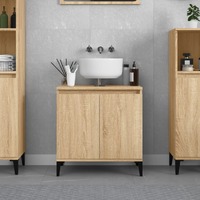  Sink Cabinet Sonoma Oak 58x33x60 cm Engineered Wood