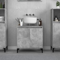  Sink Cabinet Concrete Grey 58x33x60 cm Engineered Wood