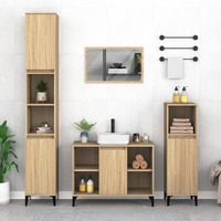  Sink Cabinet Sonoma Oak 80x33x60 cm Engineered Wood