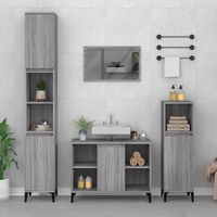  Sink Cabinet Grey Sonoma 80x33x60 cm Engineered Wood