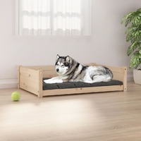  Dog Bed 105.5x75.5x28 cm Solid Pine Wood