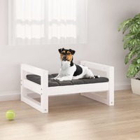  Dog Bed White 55.5x45.5x28 cm Solid Pine Wood