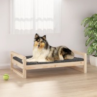  Dog Bed 95.5x65.5x28 cm Solid Pine Wood