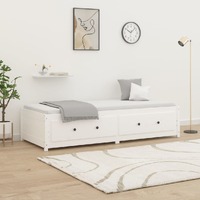  Day Bed without Mattress White 90x190 cm Solid Wood Pine
