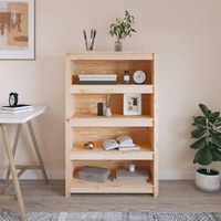  Book Cabinet 80x35x126 cm Solid Wood Pine
