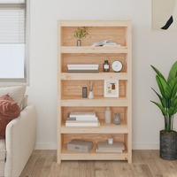  Book Cabinet 80x35x154 cm Solid Wood Pine