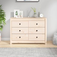  Side Cabinet 100x40x72 cm Solid Wood Pine