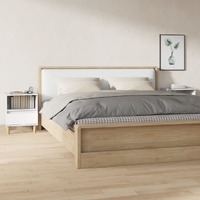 Bedside Cabinets 2 pcs High Gloss White 40x35x50 cm