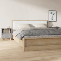  Bedside Cabinets 2 pcs Concrete Grey 40x35x50 cm