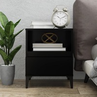  Bedside Cabinet Black 40x35x50 cm