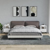  Bedside Cabinets 2 pcs High Gloss White 40x35x50 cm