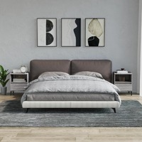  Bedside Cabinets 2 pcs Grey Sonoma 40x35x50 cm