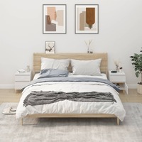  Bedside Cabinets 2 pcs High Gloss White 40x35x50 cm