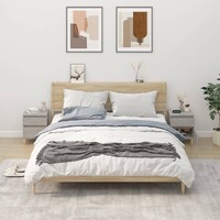  Bedside Cabinets 2 pcs Concrete Grey 40x35x50 cm