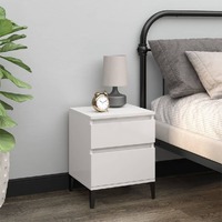  Bedside Cabinet High Gloss White 40x35x50 cm