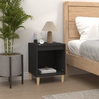  Bedside Cabinet Black 40x35x50 cm Engineered Wood