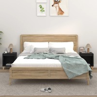  Bedside Cabinets 2 pcs Black 40x35x50 cm