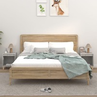  Bedside Cabinets 2 pcs Concrete Grey 40x35x50 cm
