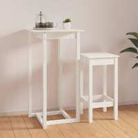  Bar Table White 60x60x110 cm Solid Wood Pine