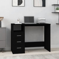  Desk with Drawers Black 102x50x76 cm Engineered Wood