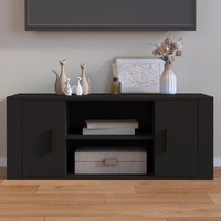  TV Cabinet Black 100x35x40 cm Engineered Wood