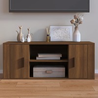  TV Cabinet Brown Oak 100x35x40 cm Engineered Wood