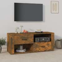  TV Cabinet Smoked Oak 100x35x40 cm Engineered Wood