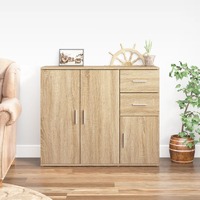  Sideboard Sonoma Oak 91x29.5x75 cm Engineered Wood
