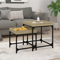  Side Tables 2 pcs Sonoma Oak Engineered Wood