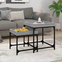  Side Tables 2 pcs Grey Sonoma Engineered Wood