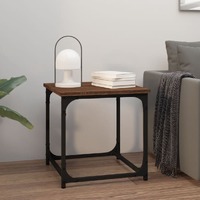  Side Table Brown Oak 40x40x40 cm Engineered Wood