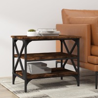  Side Table Smoked Oak 55x38x45 cm Engineered Wood