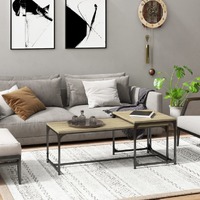  Coffee Tables 2 pcs Sonoma Oak Engineered Wood