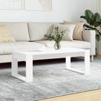  Coffee Table White 102x50x35 cm Engineered Wood