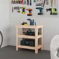  Work Bench 78.5x50x80 cm Solid Wood Pine