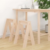  Stools 2 pcs 40x40x60 cm Solid Wood Pine