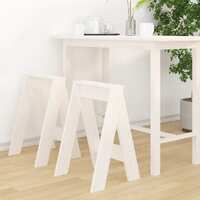  Stools 2 pcs White 40x40x60 cm Solid Wood Pine