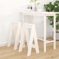  Stools 2 pcs White 40x40x75 cm Solid Wood Pine