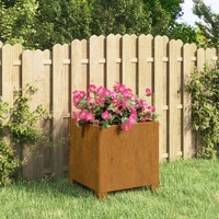  Planter with Legs Rusty 32x30x33 cm Corten Steel