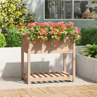 Planter with Shelf 82.5x54x81 cm Solid Wood Pine