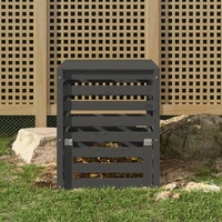  Composter Grey 63.5x63.5x77.5 cm Solid Wood Pine