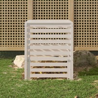  Composter White 82.5x82.5x99.5 cm Solid Wood Pine